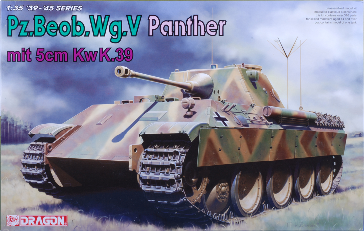 Dragon' done this one before but this is the one with the latest parts. Panther D kit with parts for Artillery forward observer mod.