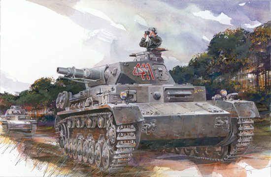 Dragon has previously released 1/72 scale plastic kits of the Panzer IV family, but this is the very first of the Ausf.D. Thus, it’s a 100% newly tooled kit. By judiciously combining smart engineering and slide-mold technology, the number of parts to assemble has been reduced to a minimum. For example, the road wheels and track run are made as one piece. Indeed, these parts only need to be plugged into the hull suspension units and glued and, hey presto, they’re finished! This is a completely new idea from Dragon to ease assembly in every possible way without sacrificing one iota of detail. Indeed, modelers will be able to enjoy their craft more than ever without wasting time on repetitive tasks. The Panzer Ausf.D was an early member of the family, but Dragon has applied the latest technology to it!