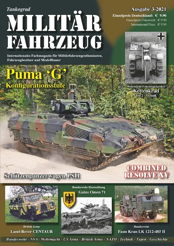 MILITÄRFAHRZEUG 3-2021  - German Language magazine (damaged)