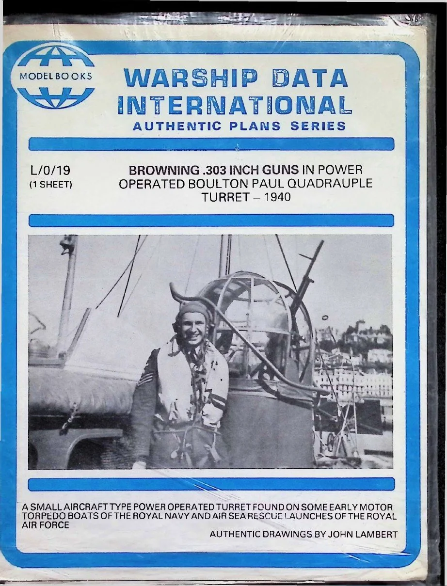 Warship Data International – L/0/19 Browning .303 inch Guns in Power Operated Boulton Paul Quadruple Turret – 1940
