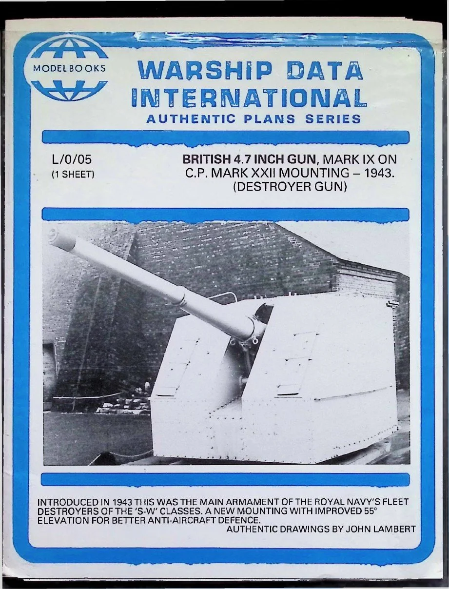 Warship Data International – L/0/05 British 4.7 inch Gun Mark IX on C.P. Mark XXII Mounting – 1943