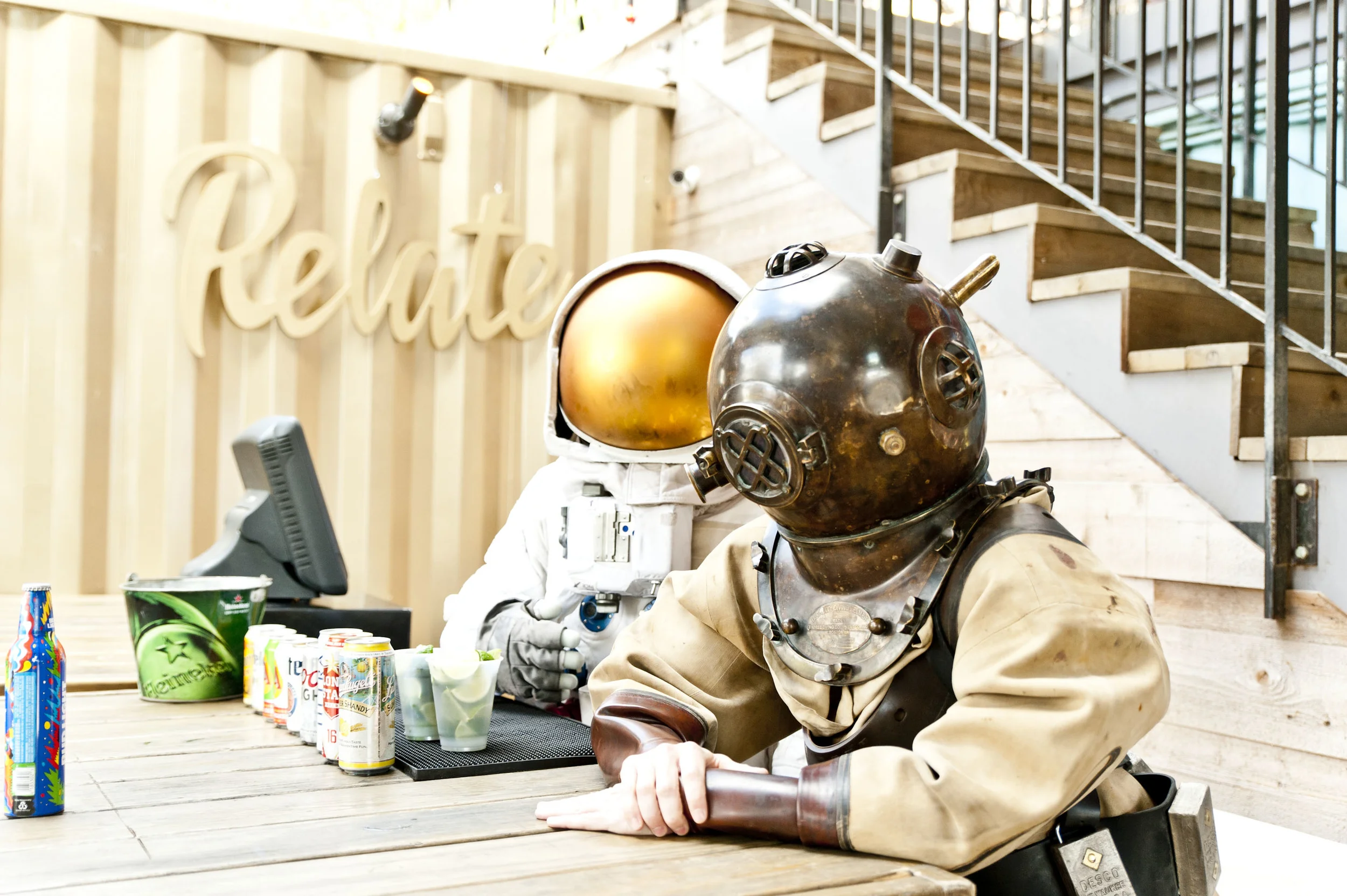 Marketing campaign characters brought to life for the party.&nbsp;