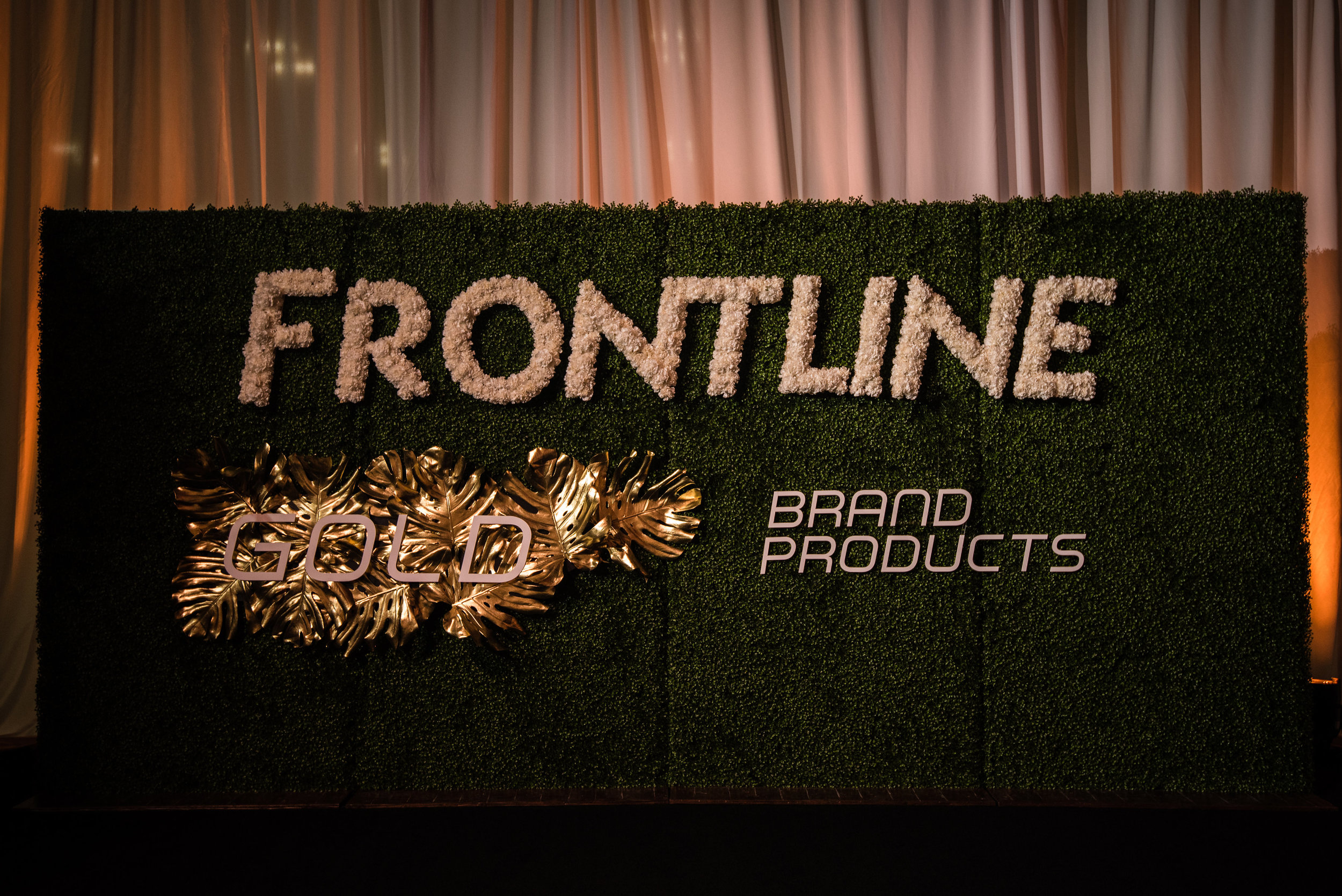 Our gorgeous 16' floral logo wall. 