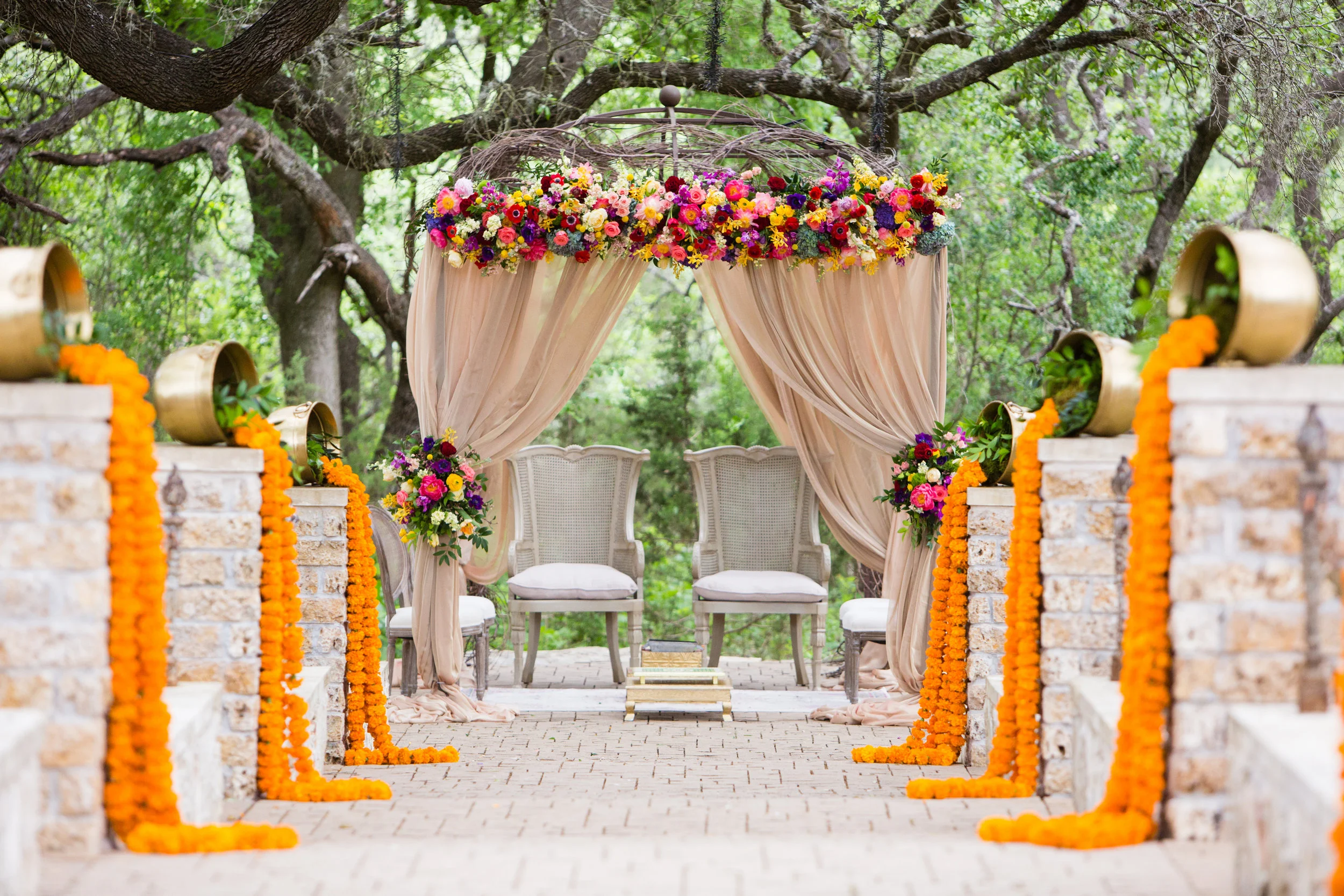 Shilpa and Steve's Indian-Western Fusion Hill Country Wedding 