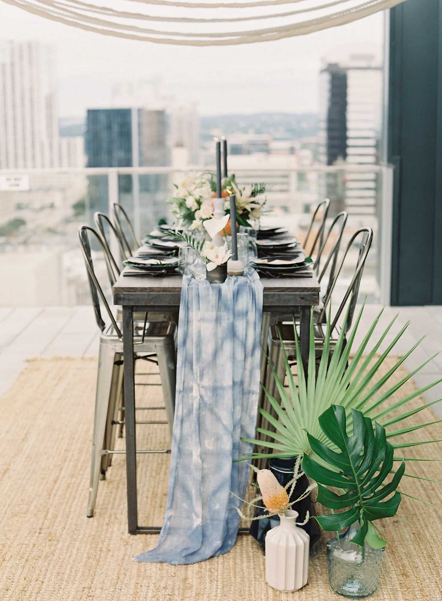 There were so many parts of this design I loved but the custom made shibori runner is definetly at the top!&nbsp;
