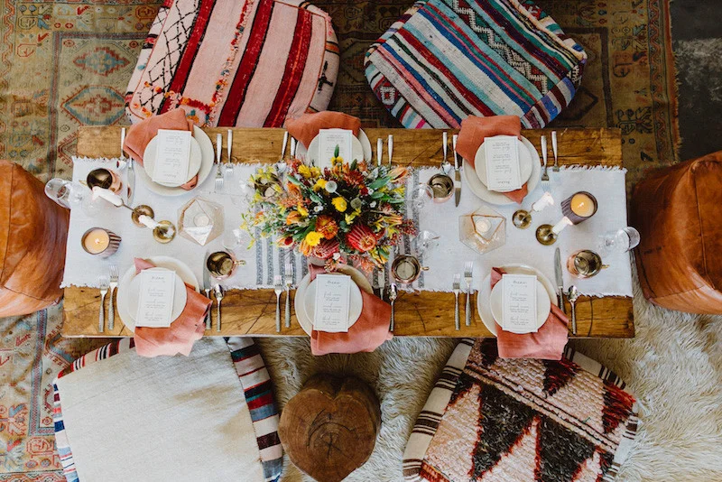 Bohemian Thanksgiving table styling tips - Domino Magazine