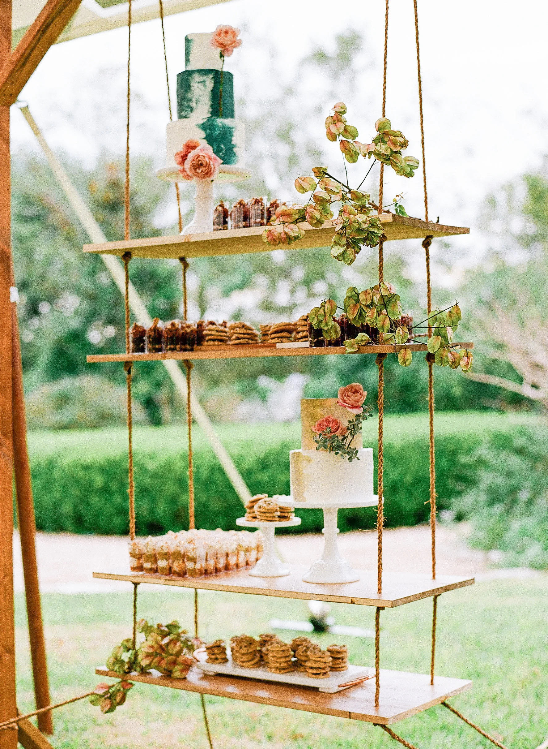 Feather and Frosting - Hanging dessert displays need to be a thing at more events!