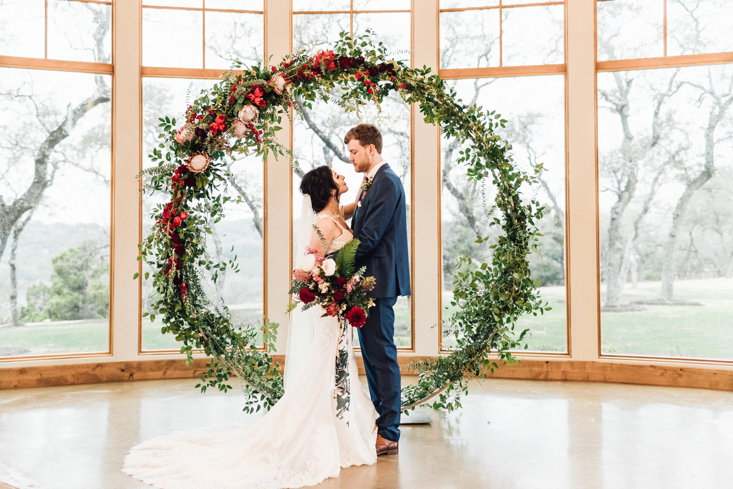 Maddie &amp; Josh's Jewel Tone Winter Wedding Featured on 100 Layer Cake