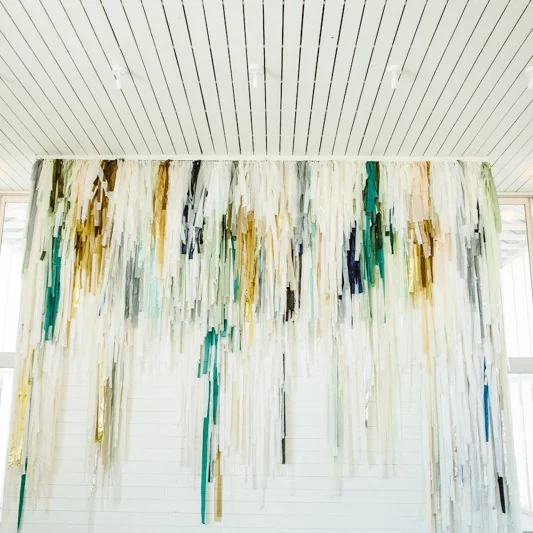 17' tall fringe detail wall installation