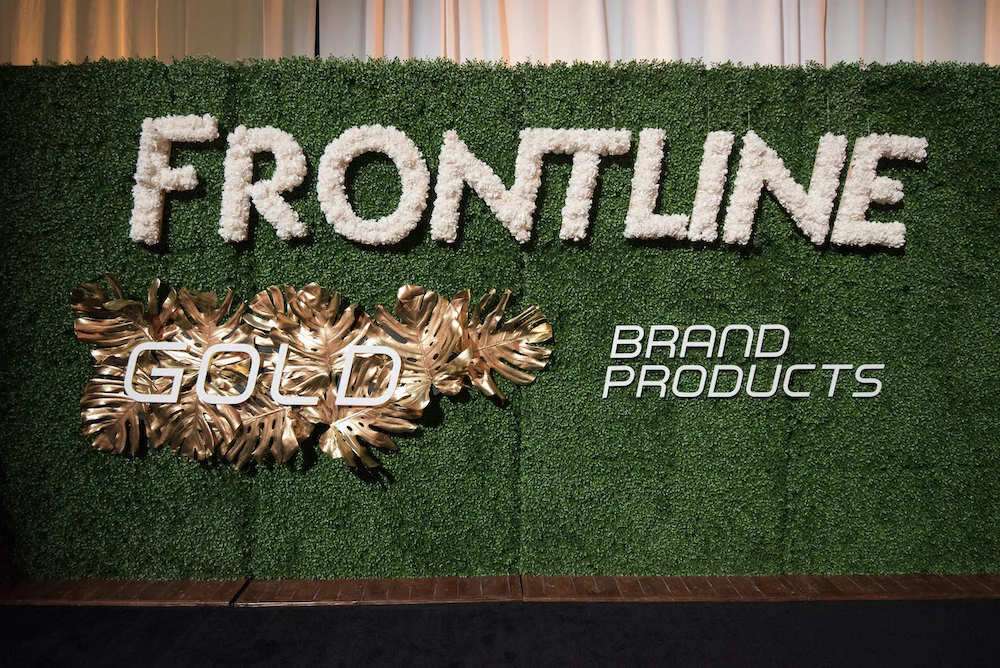 Custom Branded Floral Logo Wall