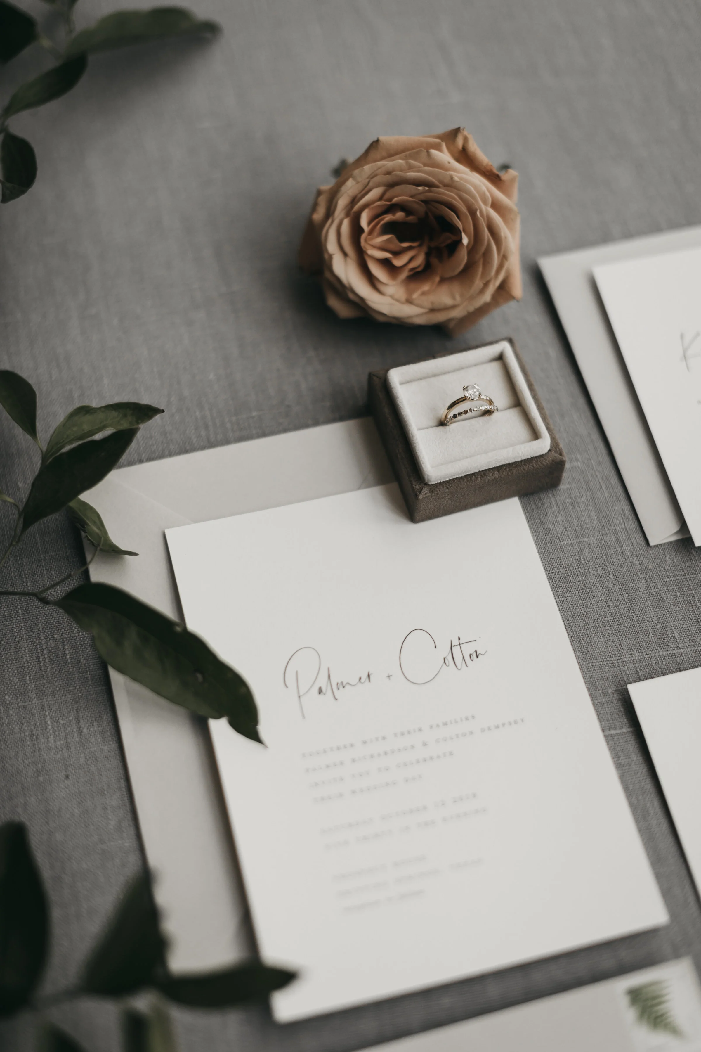 August White Wedding Invitation