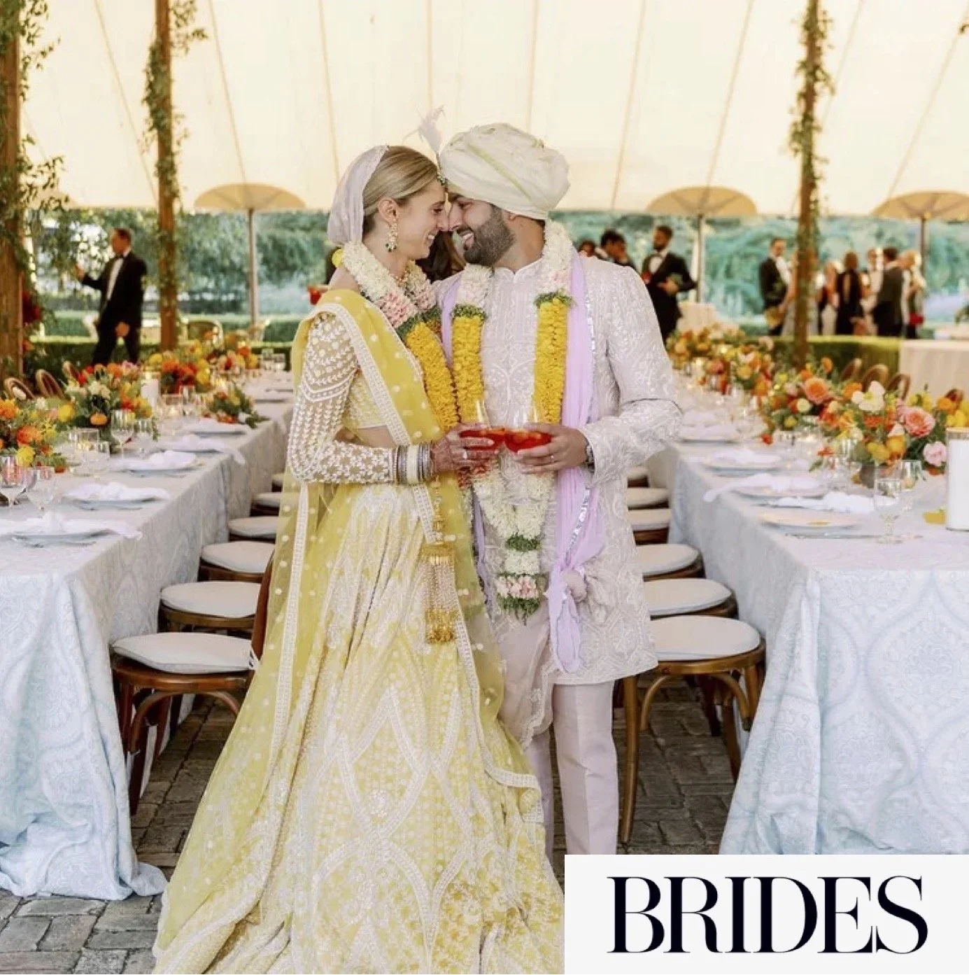 Meredith and Eshaan Brides Magazine Feature