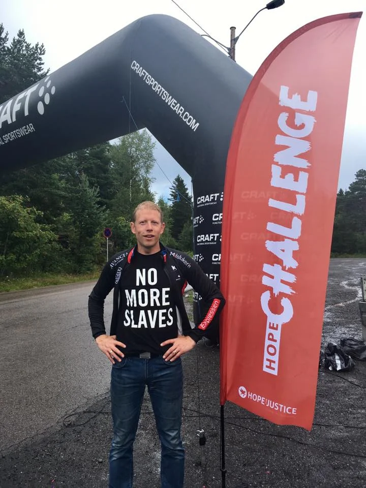 Stein Magnus Olafsrud med firmaet EFCT var sammen med Hope for Justice arrangør. 