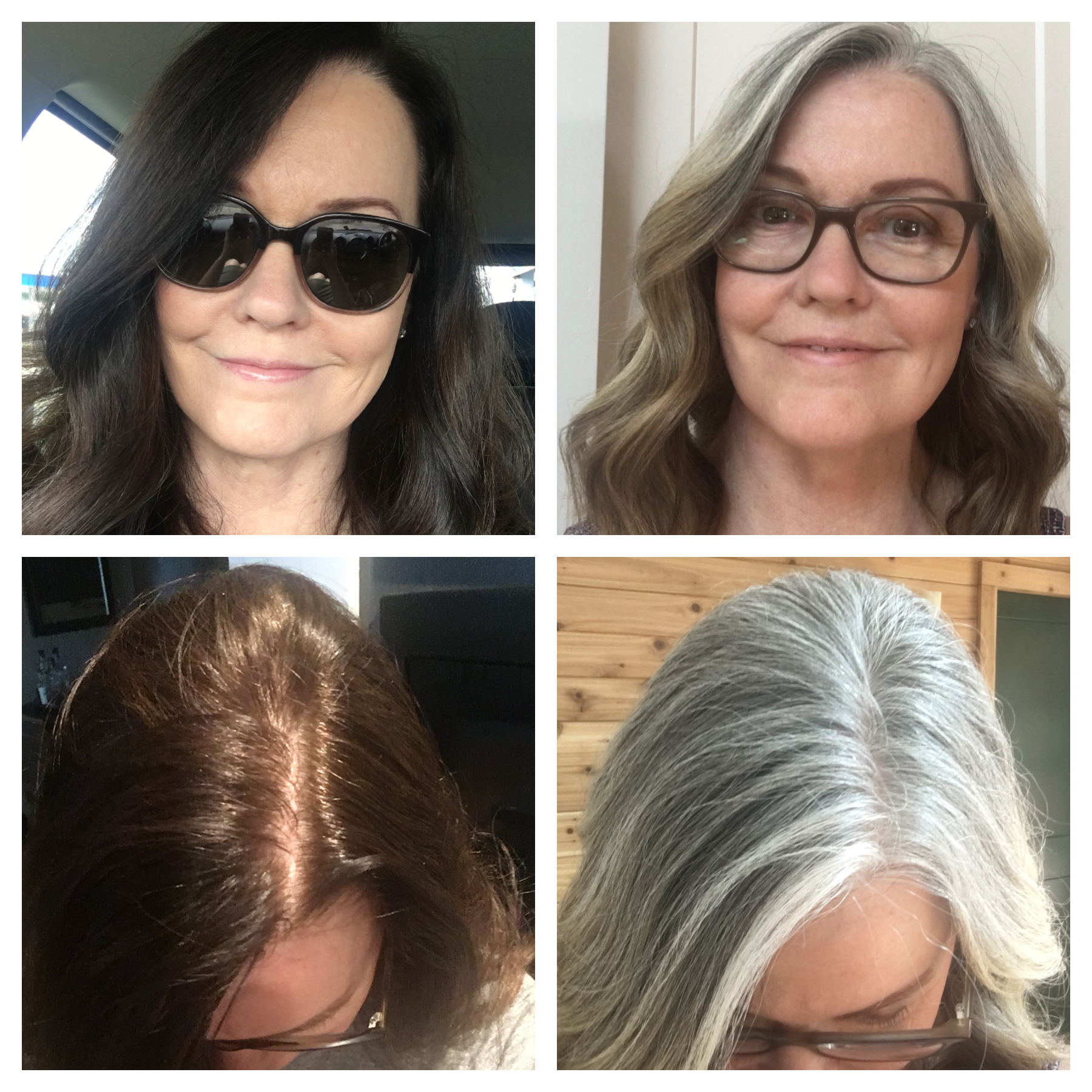 How I transformed my dark brunette hair to my natural gray