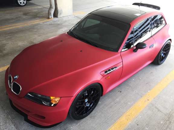 Matte red/black wrap