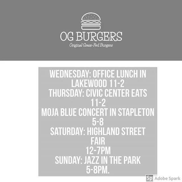 Where to find a delicious Burger this week.