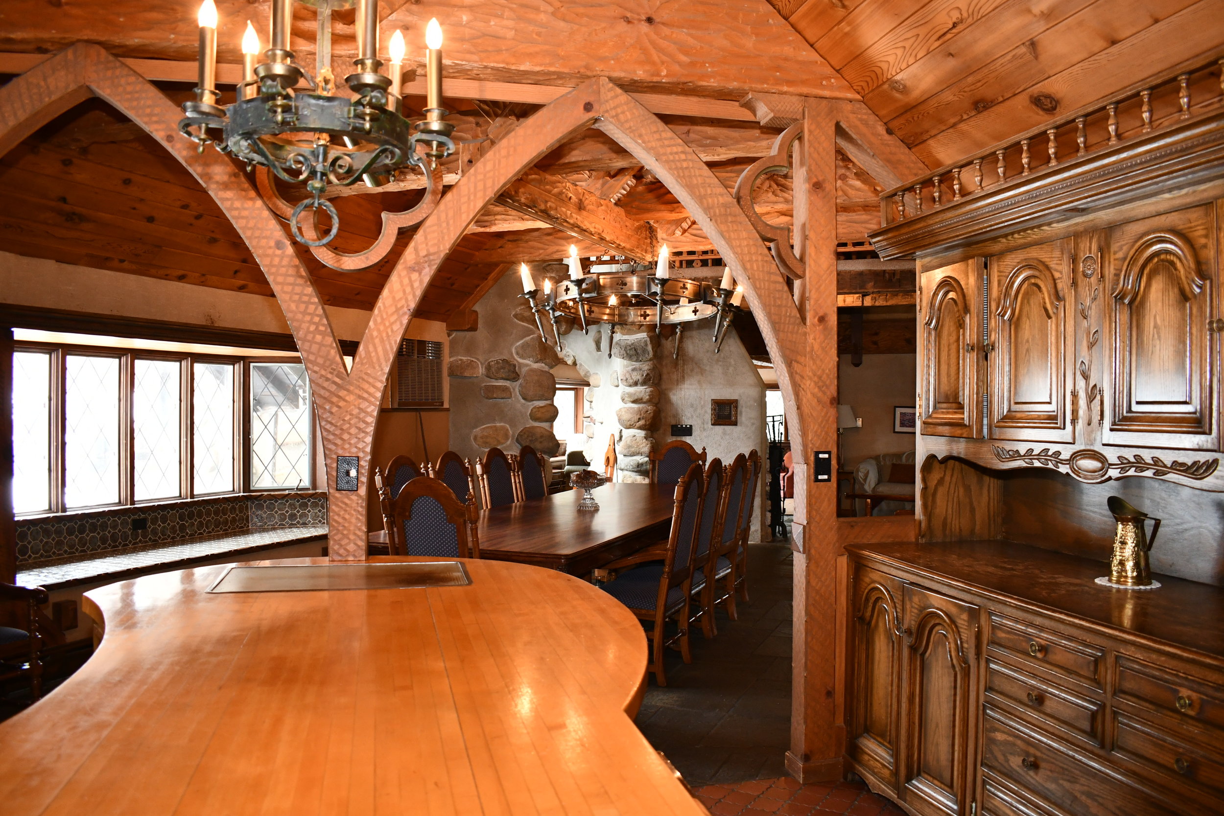 Kitchen and dining room in the Manor House