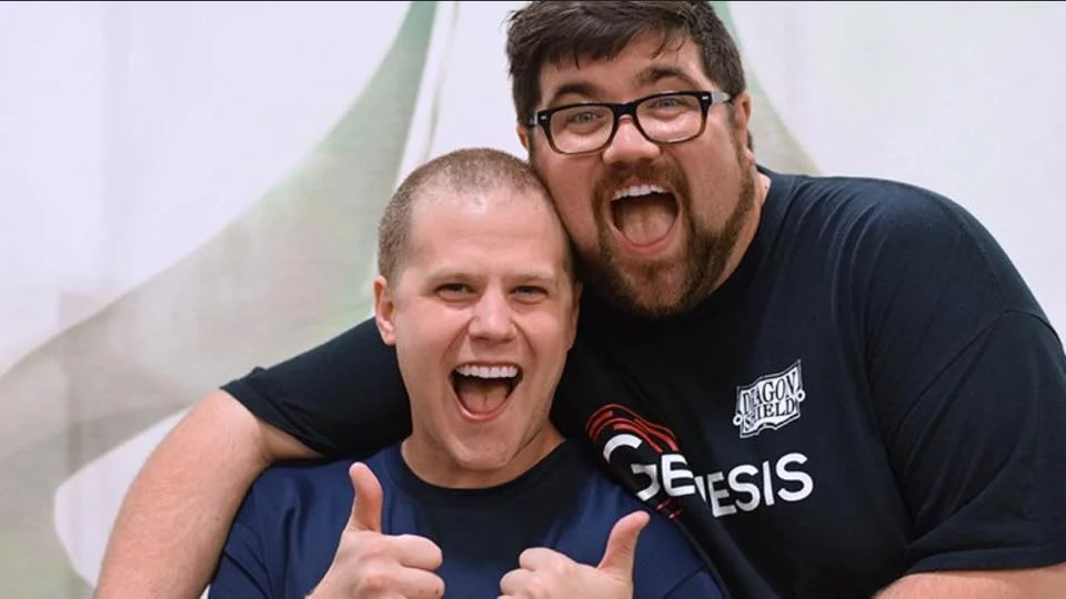 Brad Nelson, Magic the Gathering Grand Prix Denver 2017, rocking the logo I created for his team, Genesis.