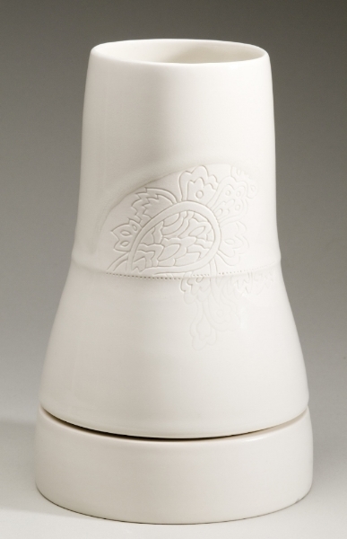 Etched Paisley Vase