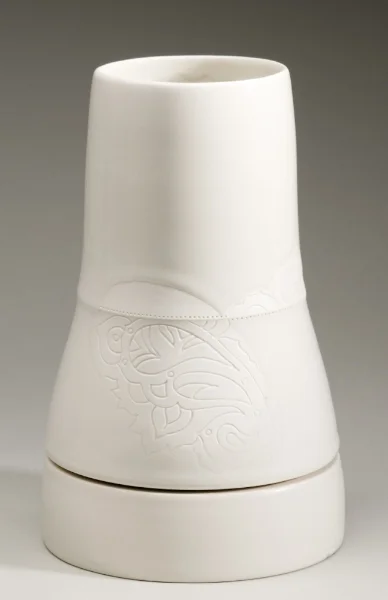 Etched Paisley Vase