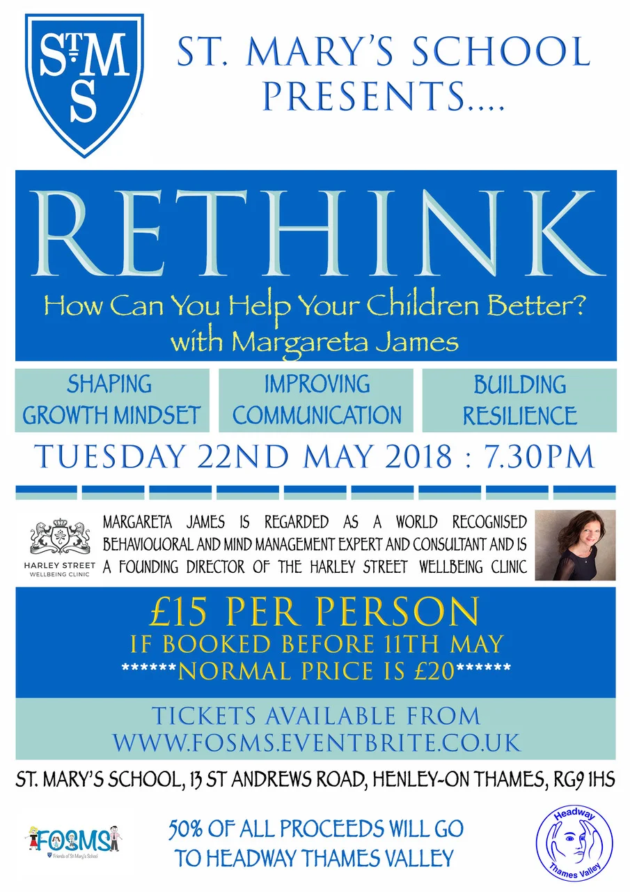 *SOLD OUT* RETHINK - Resilience - Communication - Growth Mindset PARENT TALK