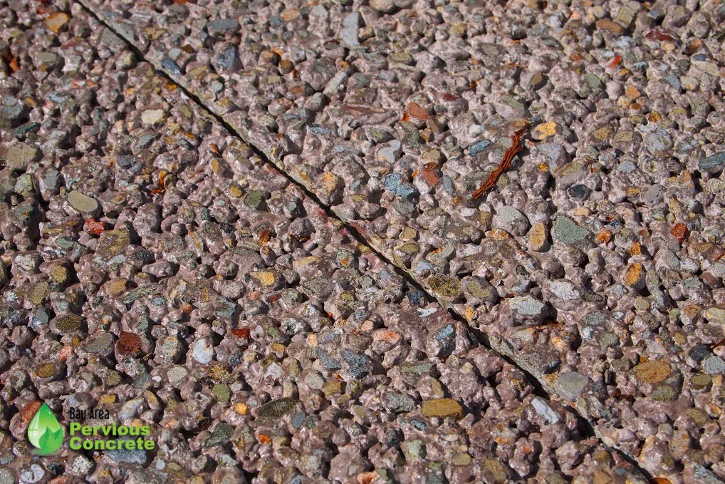 Decorative Colored Polished Pervious Concrete - Local aggregate with integral color