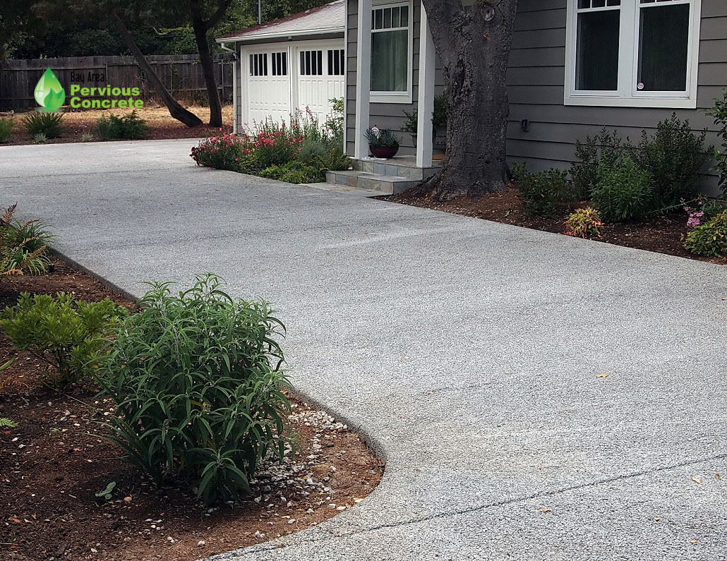 Pervious Concrete Driveway-Woodside, CA