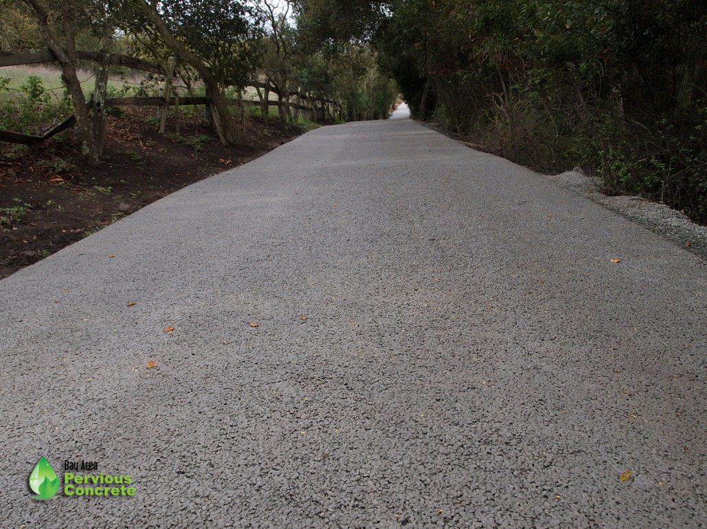 1/2 Mile Long Pervious Concrete Driveway - Palo Alto, CA