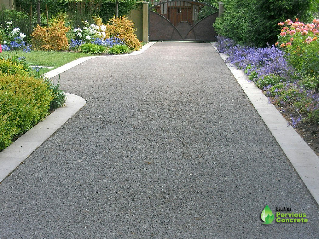 Classic Pervious Concrete Driveway - Palo Alto, CA