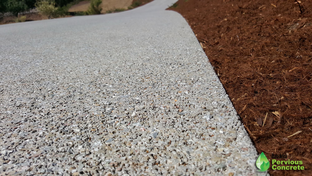 Polished Pervious Concrete Driveway - Portola Valley, CA