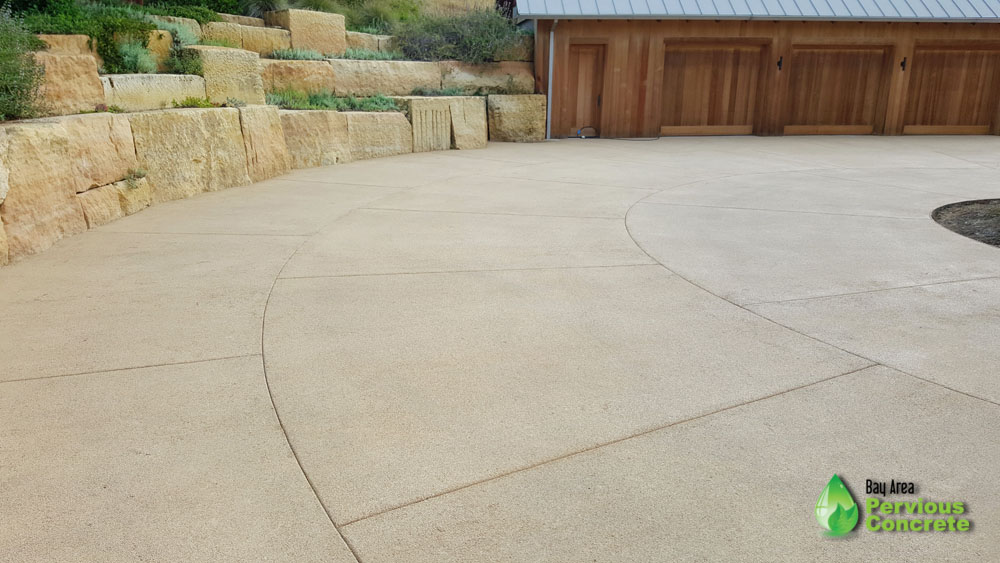 Portola Pervious Concrete Driveway - Portola Valley, CA