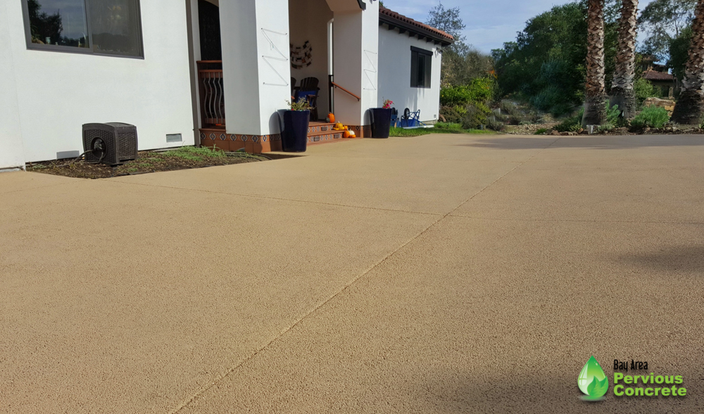 Portola Pervious Concrete Driveway - Los Altos Hills, CA