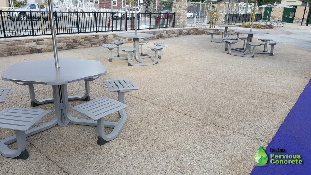 Tamien Park - Colored, Classic Pervious Concrete Park - San Jose, CA