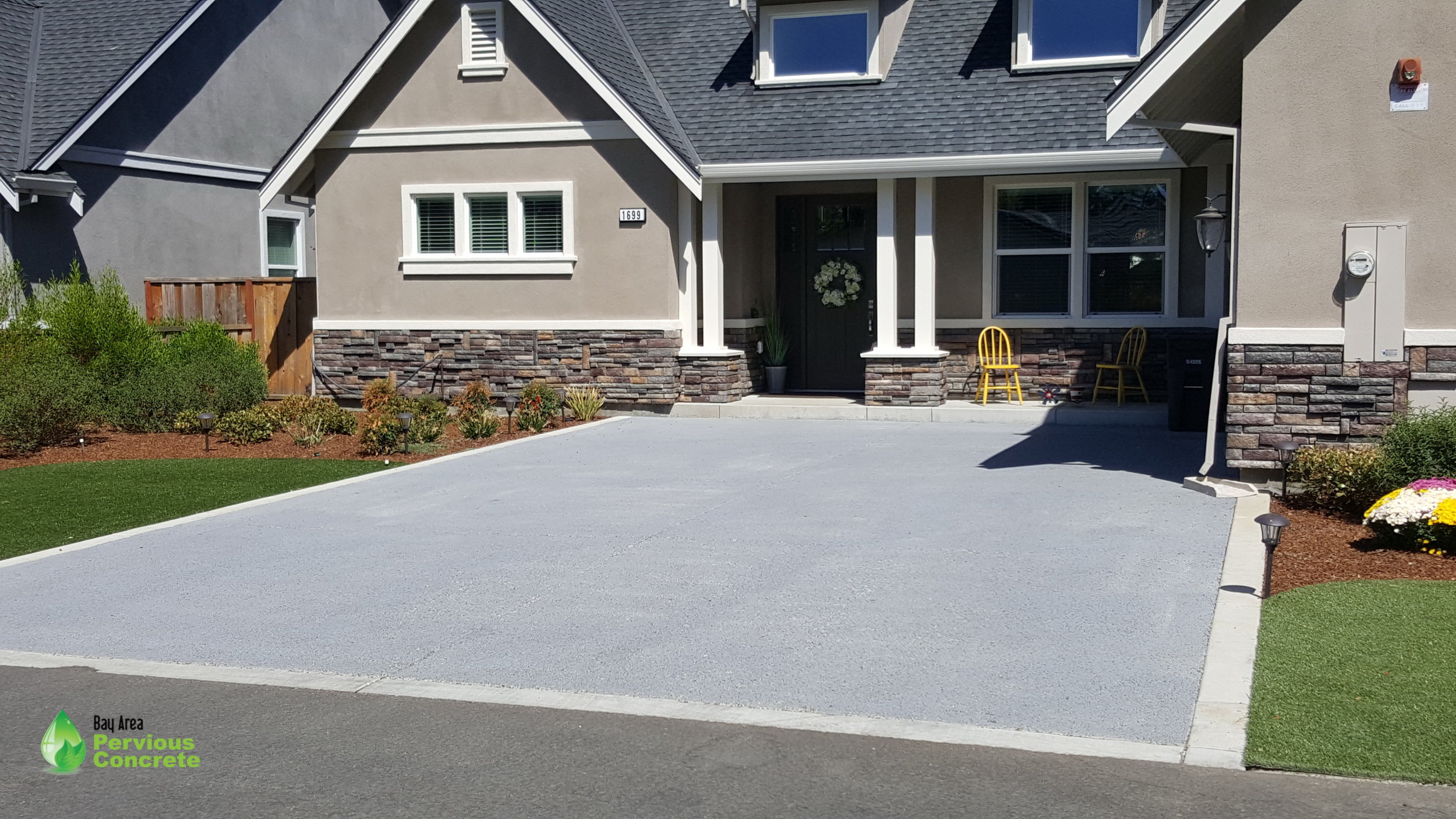 Classic Pervious Concrete Driveway- Concord, CA