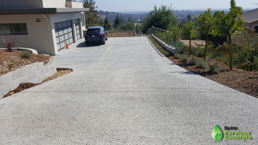 Classic Pervious Concrete Driveway - Los Altos Hills, CA