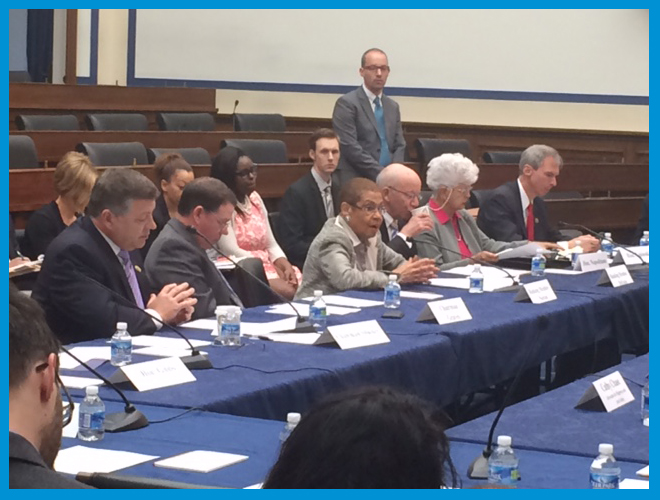 Picture far left is Chariman Congressman Schuster (PA), Congressman Mike Bost (IL), and far right is Congressman Dan Lipinski (IL)