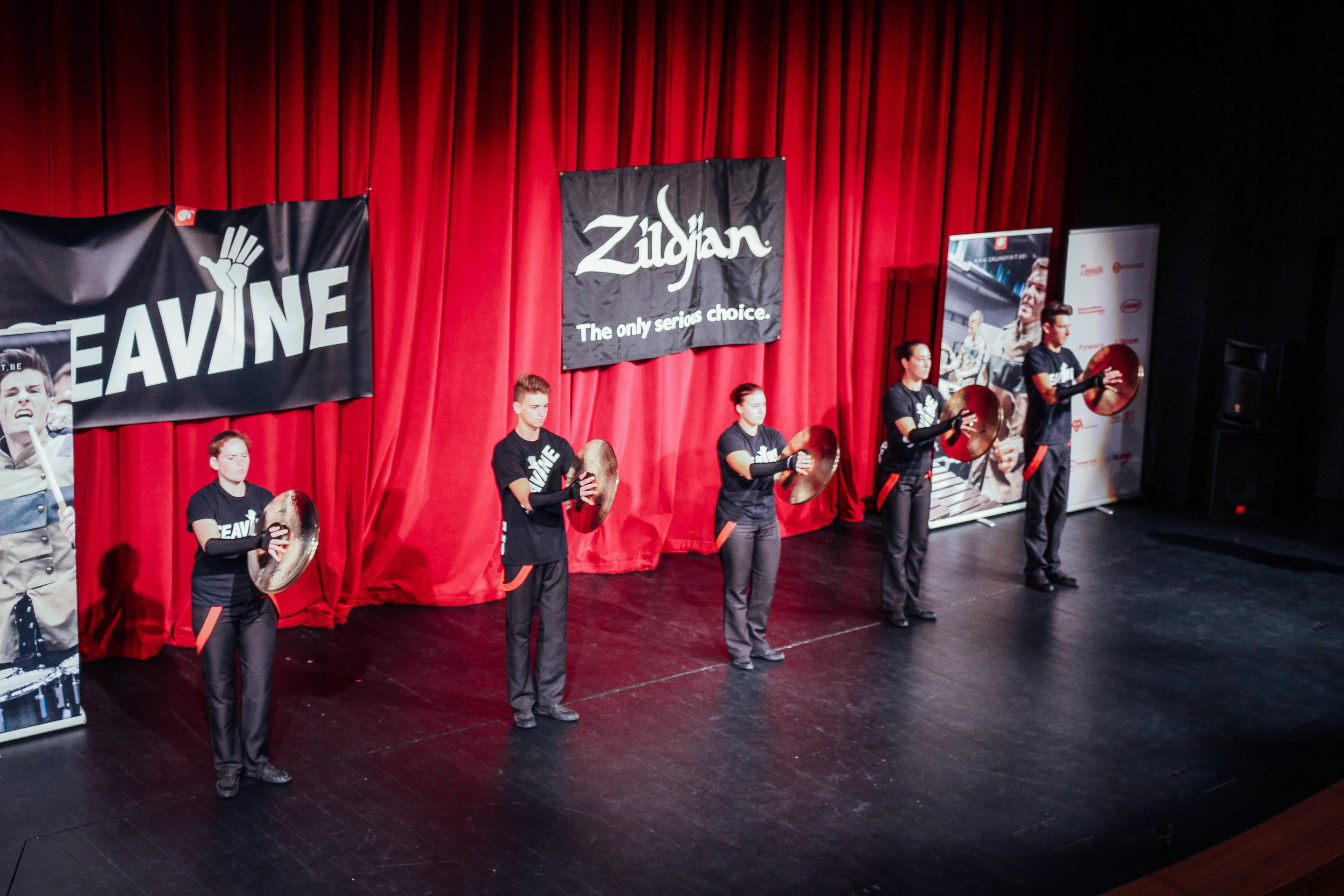 The Drumspirit Cymbal line at our cymbal clinic in opelee, Poland at Drumfest!