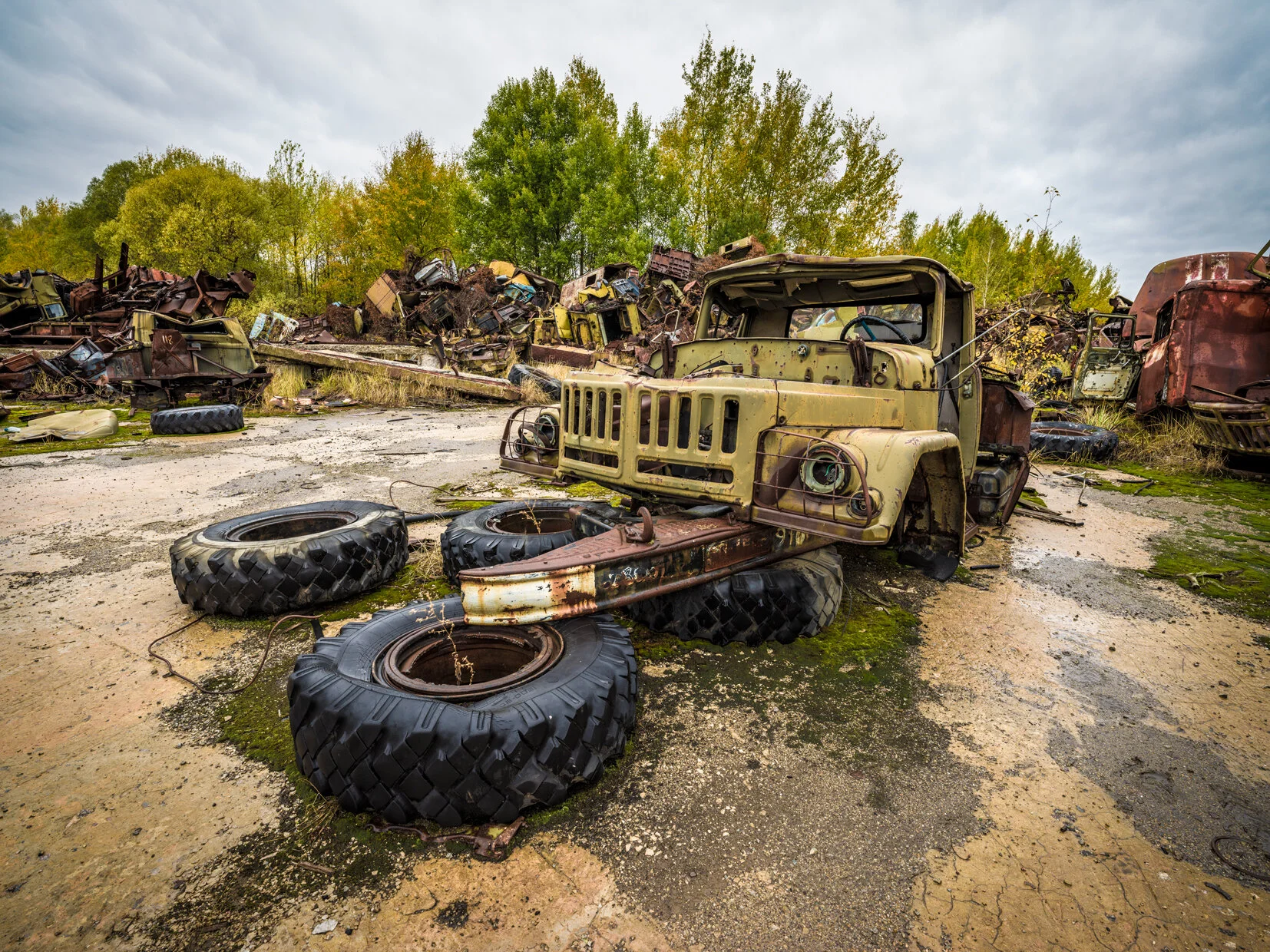 Chernobyl drama:  #1-Vehicles storage