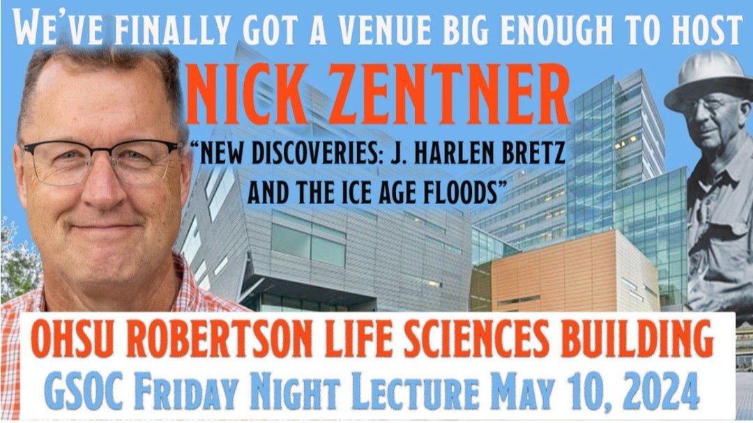 I'm speaking in Portland on Friday, May 10 at 7:30. Registration required at Geological Society of the Oregon Country website. See you there!