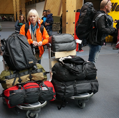 Kathy (aka Bag Lady) with Gura Gear and BAD bags, a great and unbeatable combination
