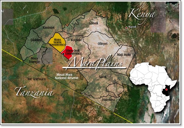 Mara Plains Camp Location