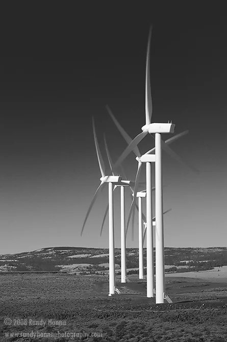 Whiskey Dick Wind Farm, near Ellensburg, WA Oct 2008 Nikon D300, 70-200VR @ 90mm, ISO 100 @ 1/40 sec & f22