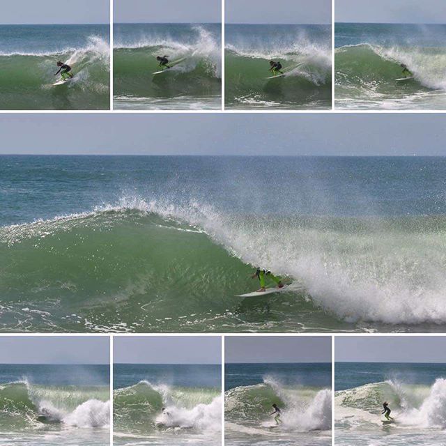 Young Mr. Goodwin with tube-tickling poise well beyond his years. Yesterday somewhere in New England. Photo credit goes to his mom. she nailed it! 
#Equipped2Rip #j7surfboards
