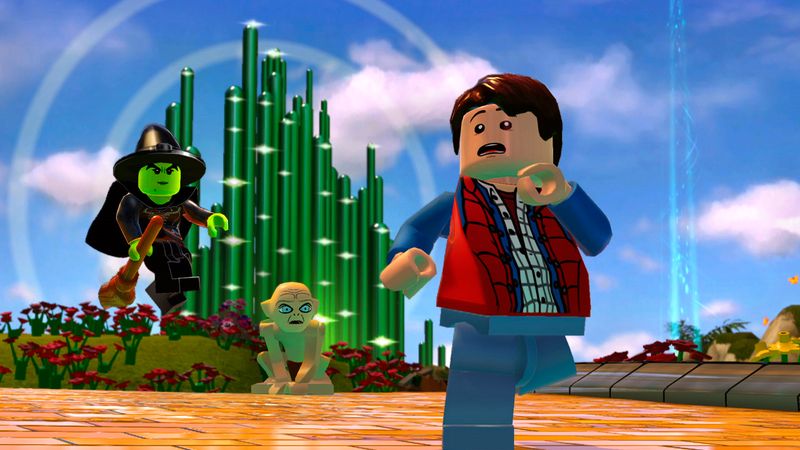 Marty McFly is being chased by The Wicked Witch and Gollum in Oz. You read that right.