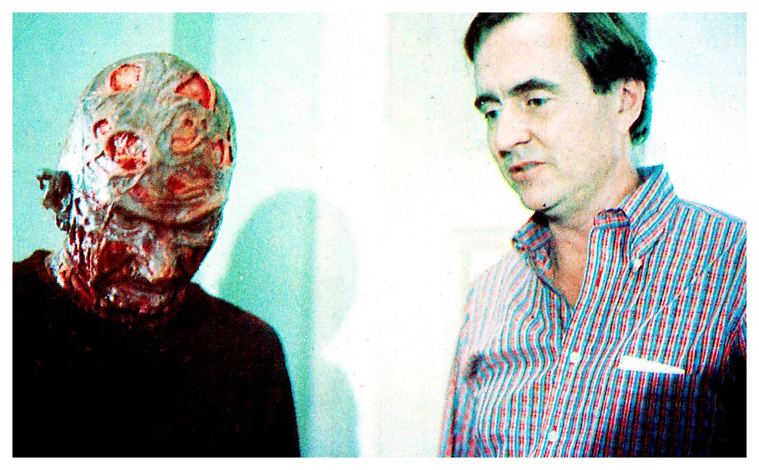Robert Englund (left) as Freddy Kruger with creator Wes Craven. 