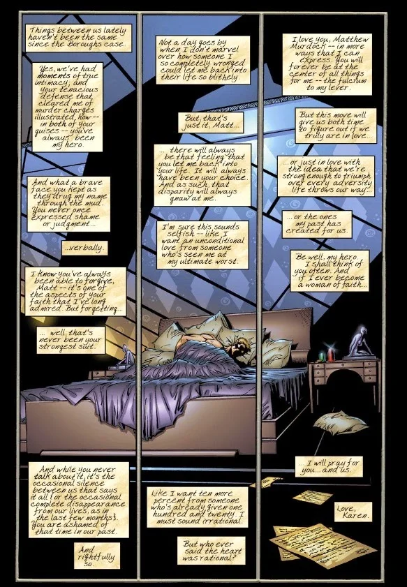 As you can see, her letter nearly takes up the whole page! How could Quesada draw around it??