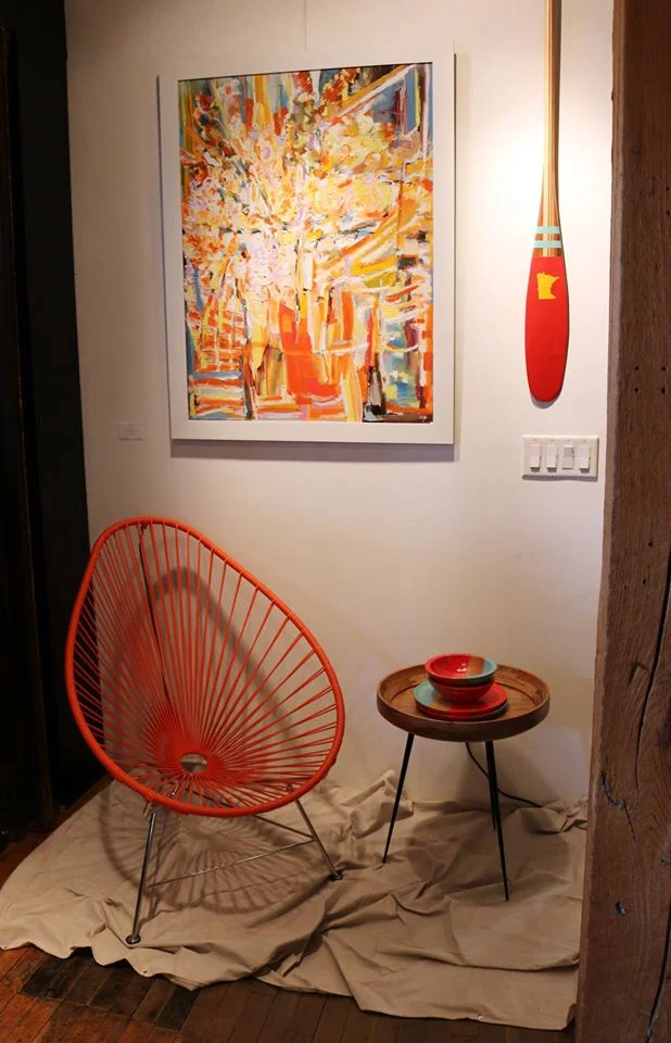 Gorgeous interplay of colors and textures featuring one of our favorite Silvana Ravena pieces and fun Rypen furniture - with a special shout-out to Minnesota on the paddle!
