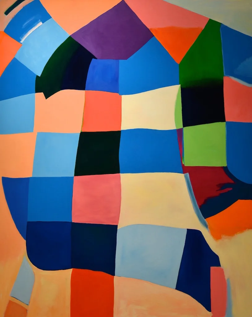 “Good Times (slight return)” Andrew Nordin acrylic and oil on canvas 80" x 64"