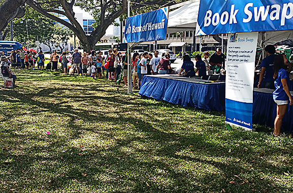 Waiting for BOH Book Swap opening