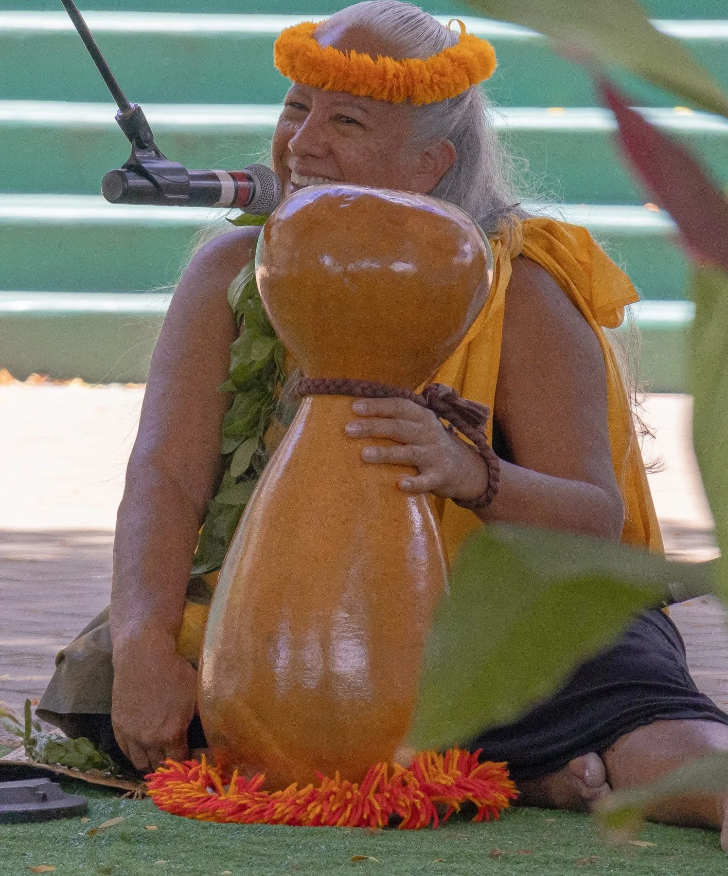 Kumu Hula Mapuana De Silva on the Main Stage